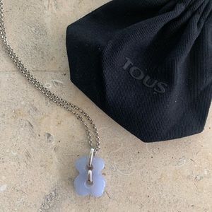 TOUS Blue and Silver Necklce